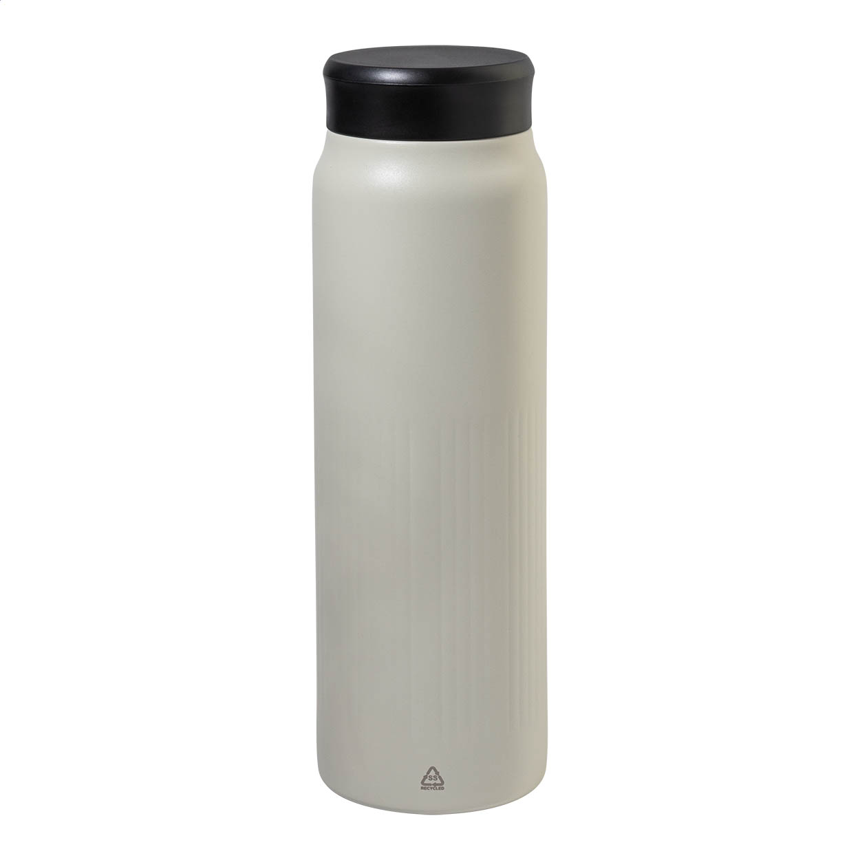 Nuptse termoflaske 600 ml i genbrugt rustfrit stål med jeres logo trykt med logo