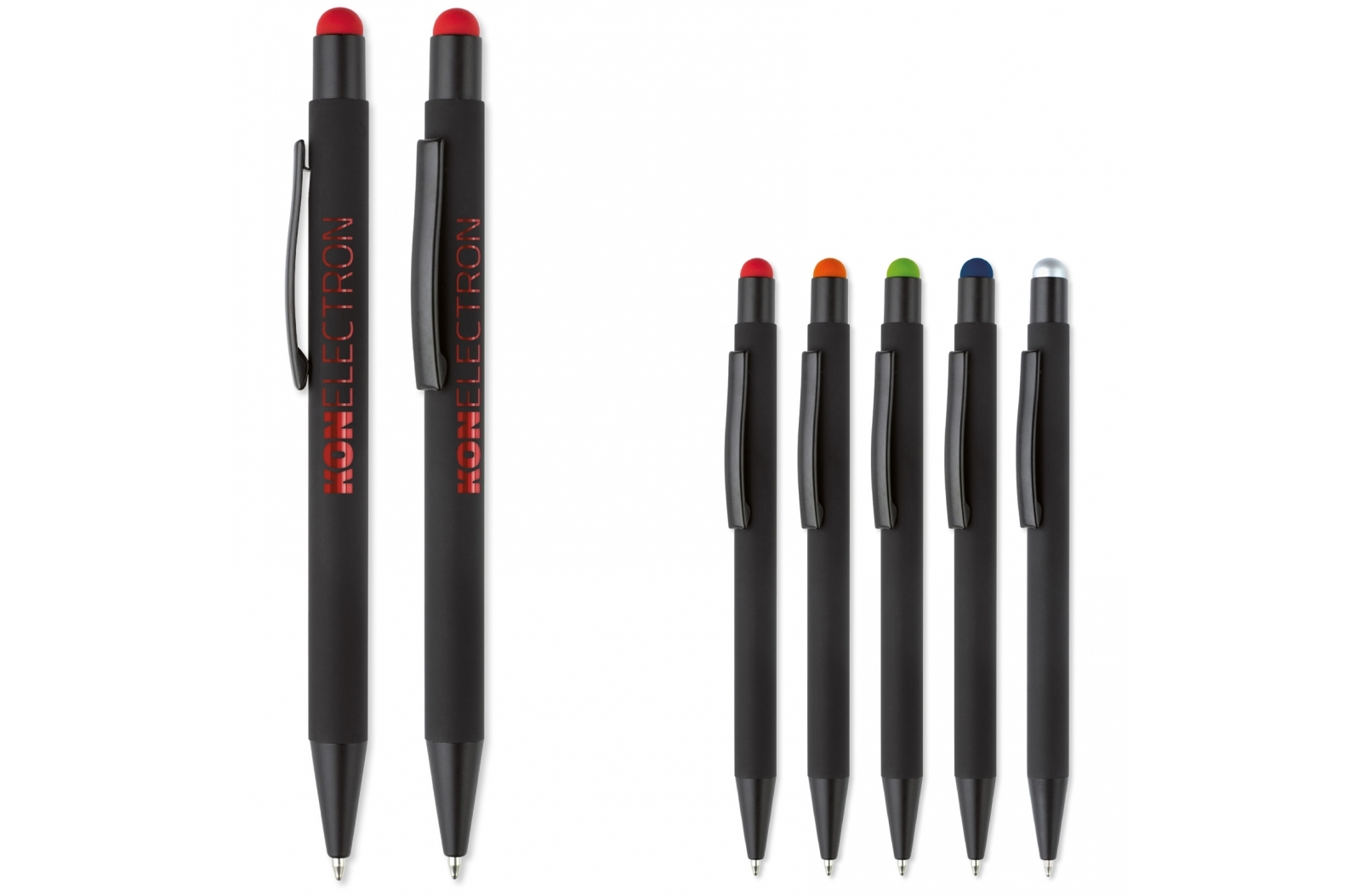Elegant metal kuglepen med stylustip - Line