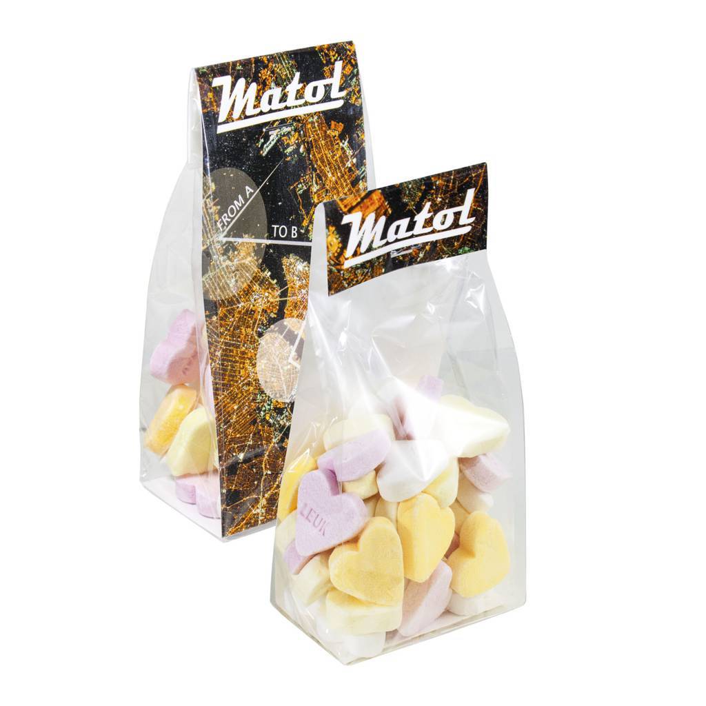 Pose med hovedkort fyldt med slik - Odder