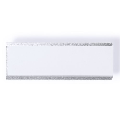 Anodiseret aluminiumsramme navneskilt med krogklips - Purhus