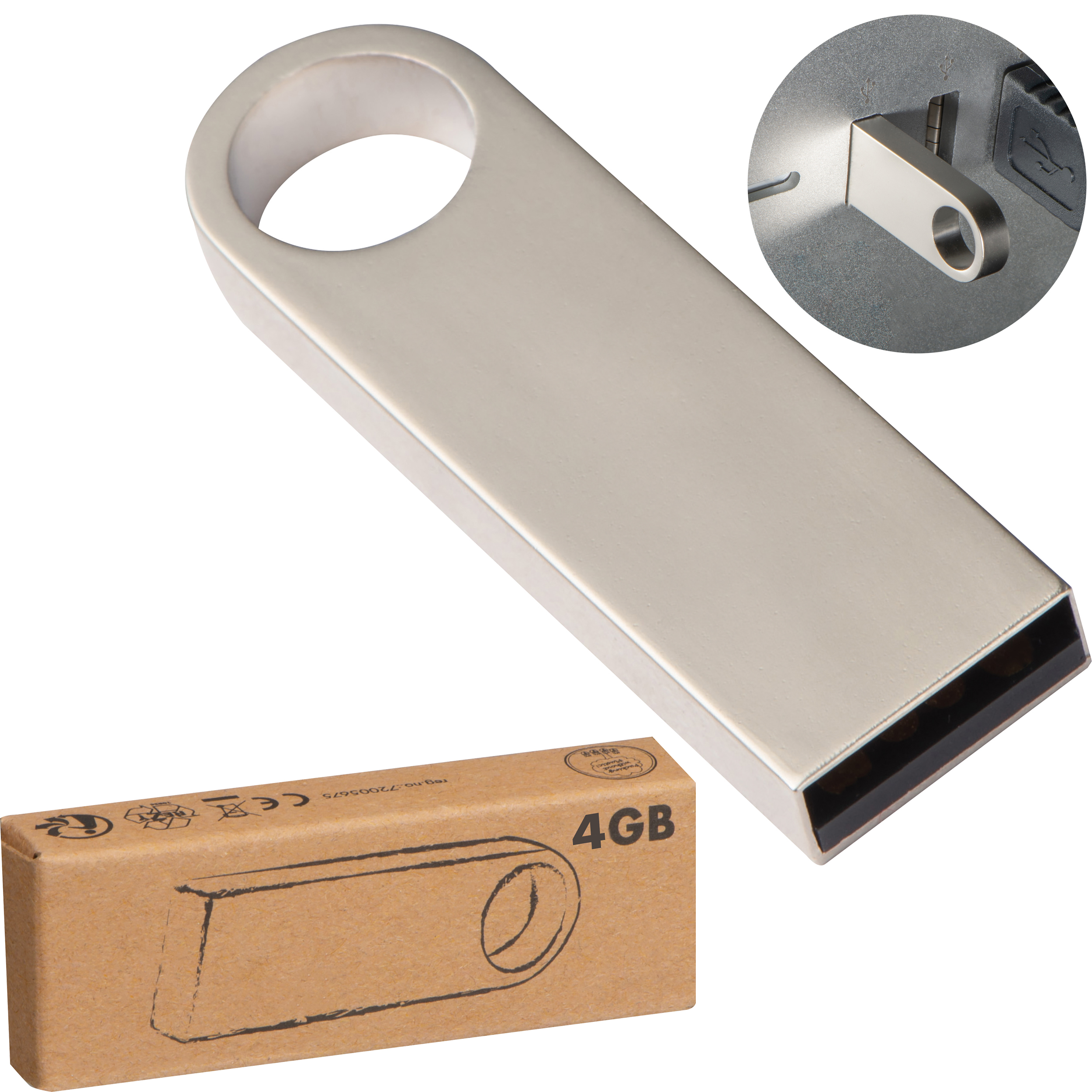 Brugerdefineret indgraveret metal USB-stick -