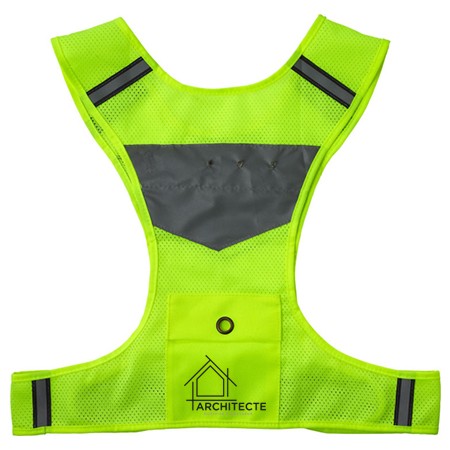 Fluorescerende sikkerhedsvest med net og lys - Astrid