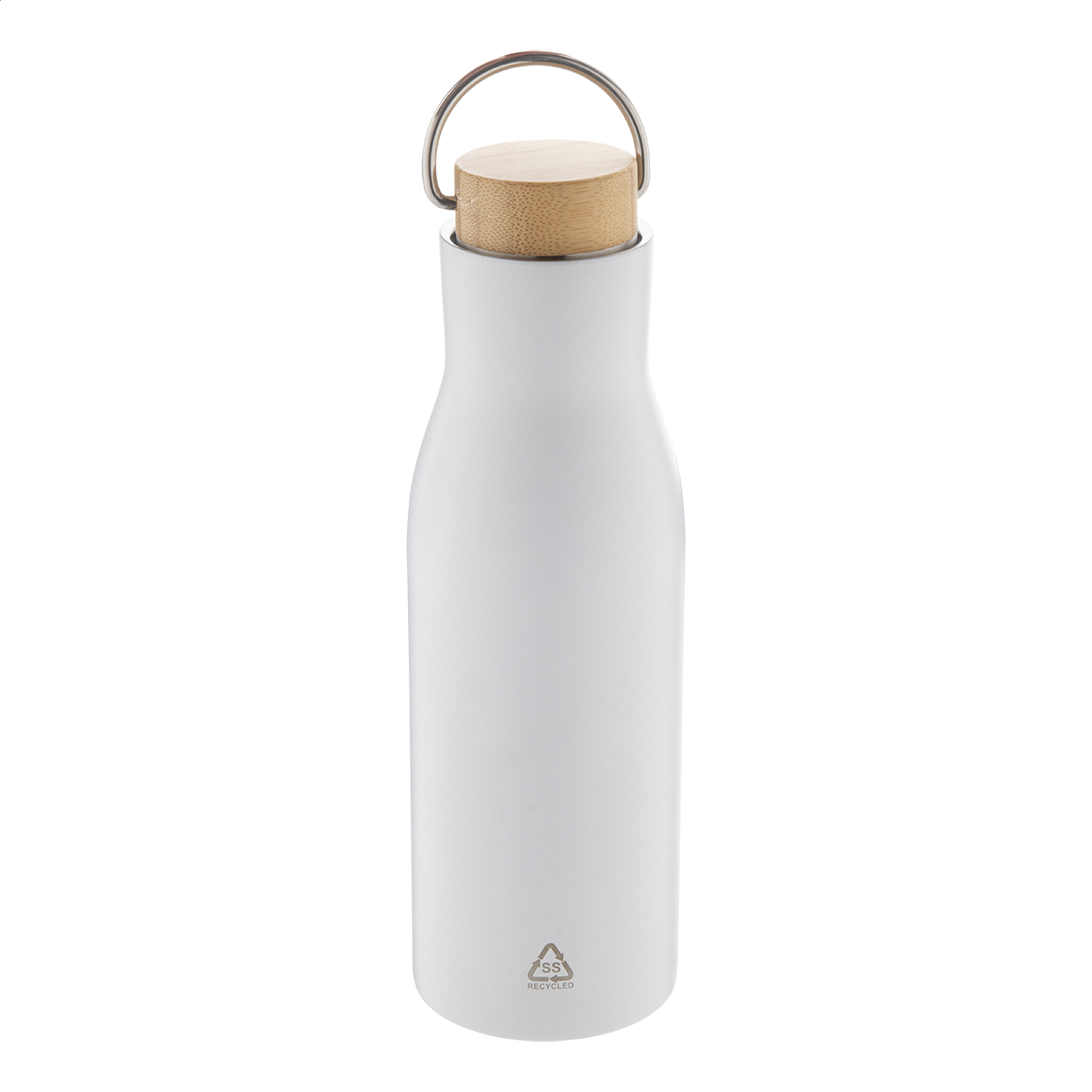 Ressobo termoflaske i genbrugt stål med bambuslåg, 500 ml, med jeres logo