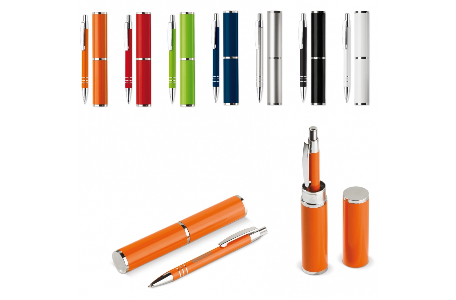 Aluminium Kuglepen med Kromringe - Frederikke