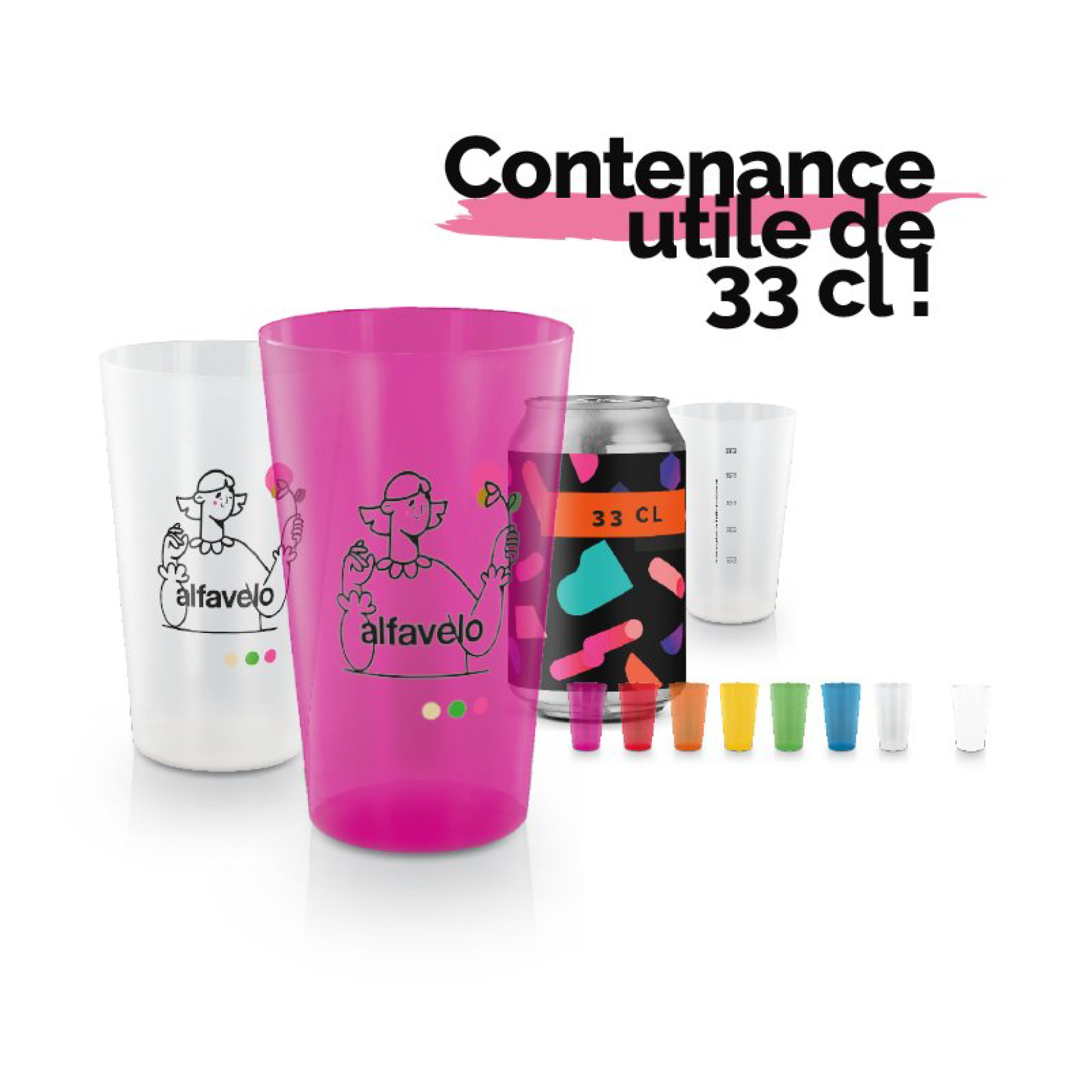 Genanvendelig Plastikbæger 39 cl - Mariager
