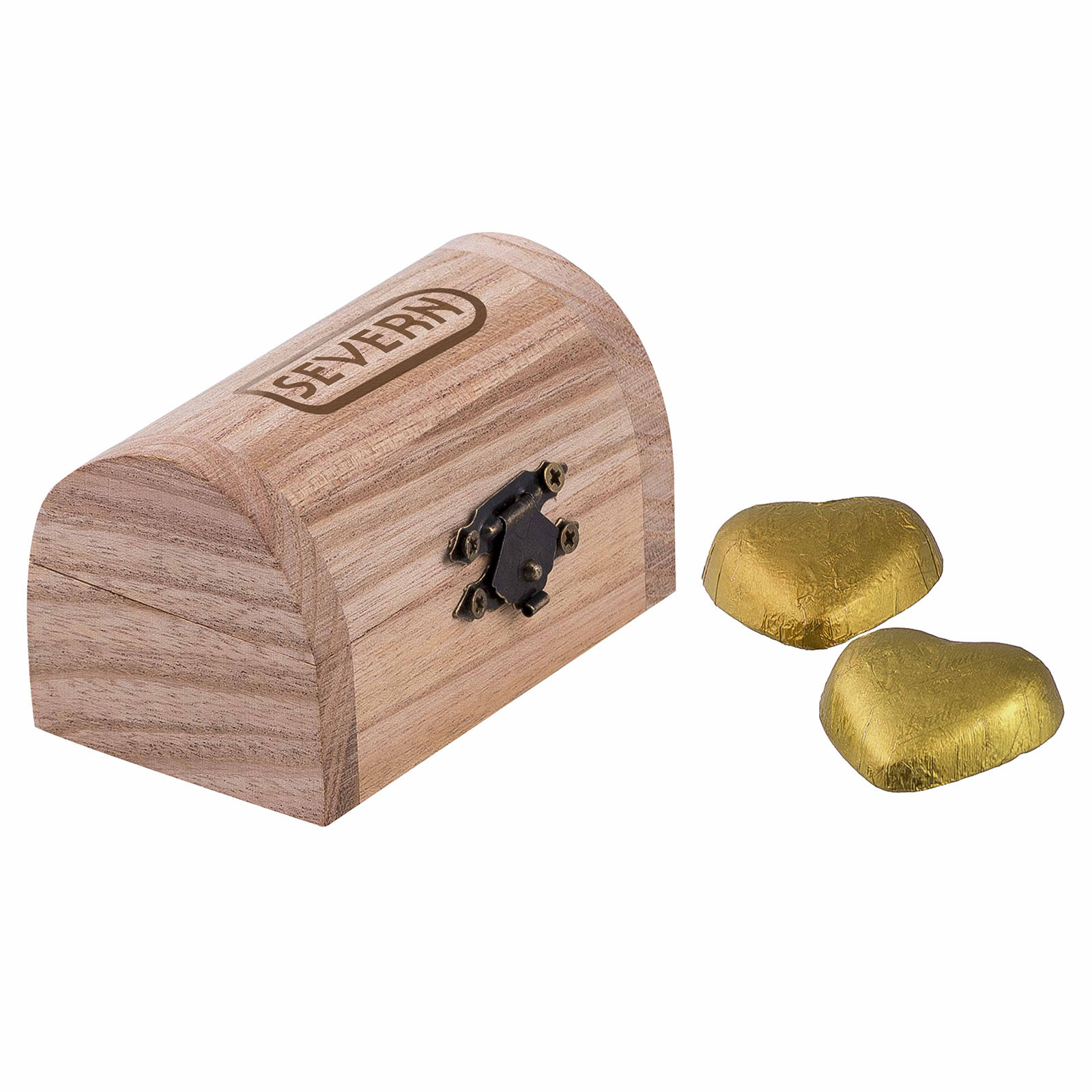 Guld Folie Chokolade Hjerter Skatkiste - Frederikke