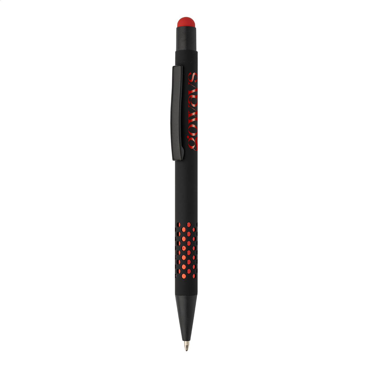 Griply touch-kuglepen i genbrugt aluminium med spejlgravering og logo