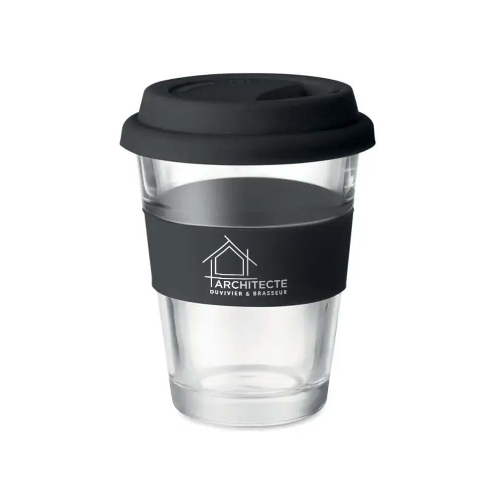 Silikone låg glas tumbler 350ml - Frederik