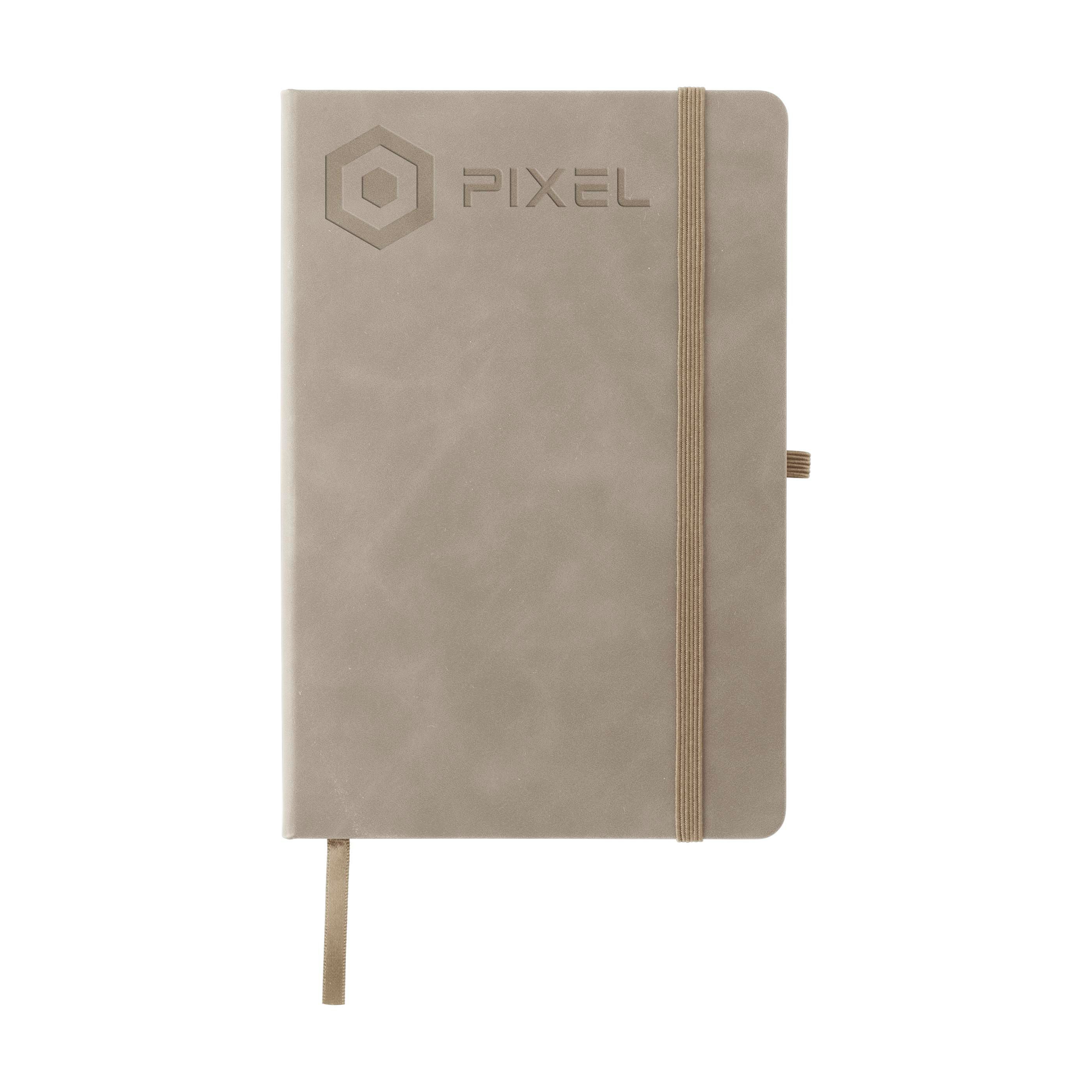 Riva A5-notesbog med omslag af PU og Dacron, FSC Mix-papir, med logo trykt med logo