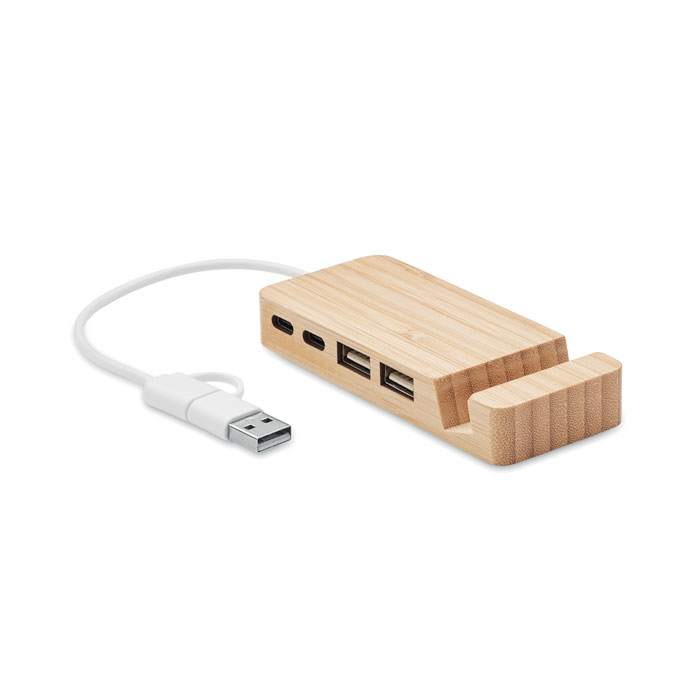 Bambus USB Hub med 4 Porte - Sofie