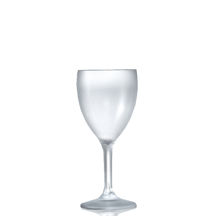Wijnglas op voet 25 cl frosted