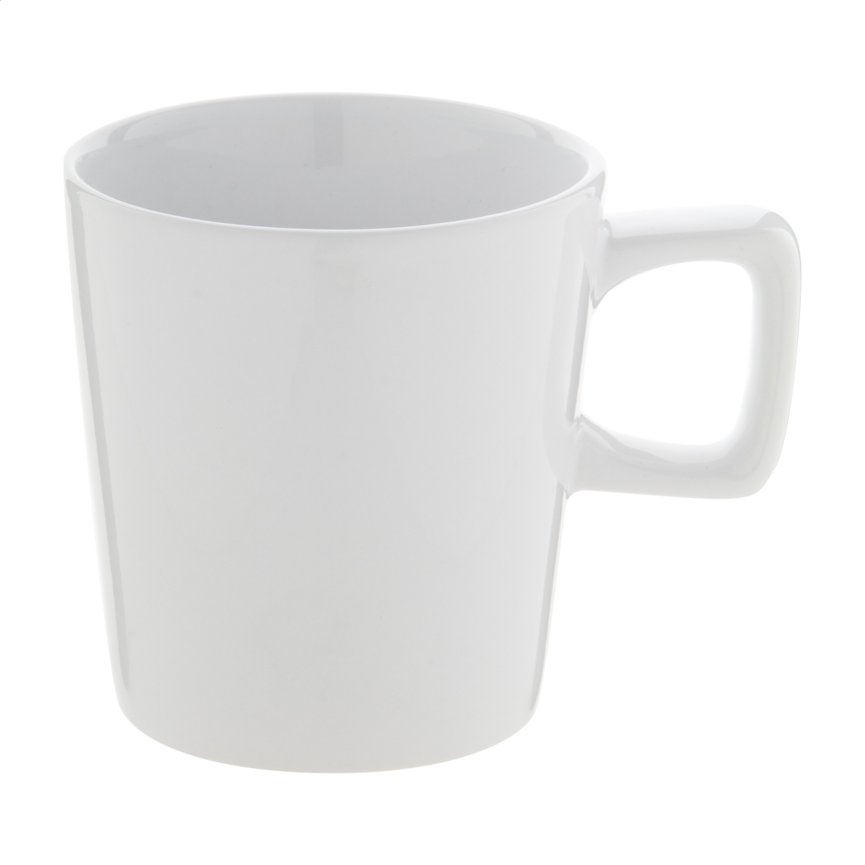 Angulus keramikkrus med rektangulær hank, 280 ml, med logo trykt med logo