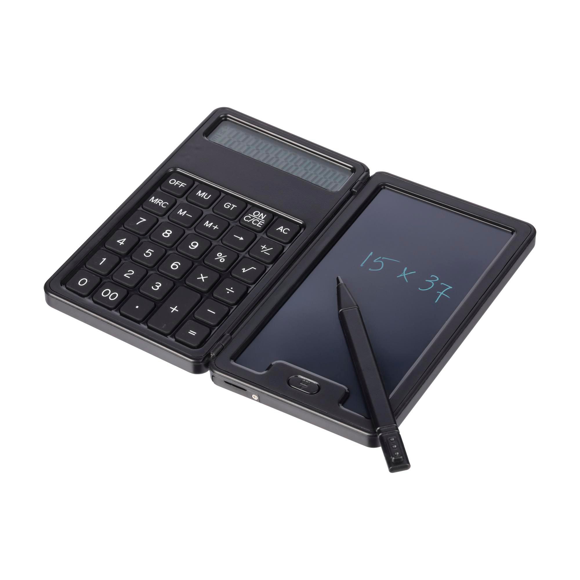 Foldbar Regnemaskine med LCD Tablet - David trykt med logo