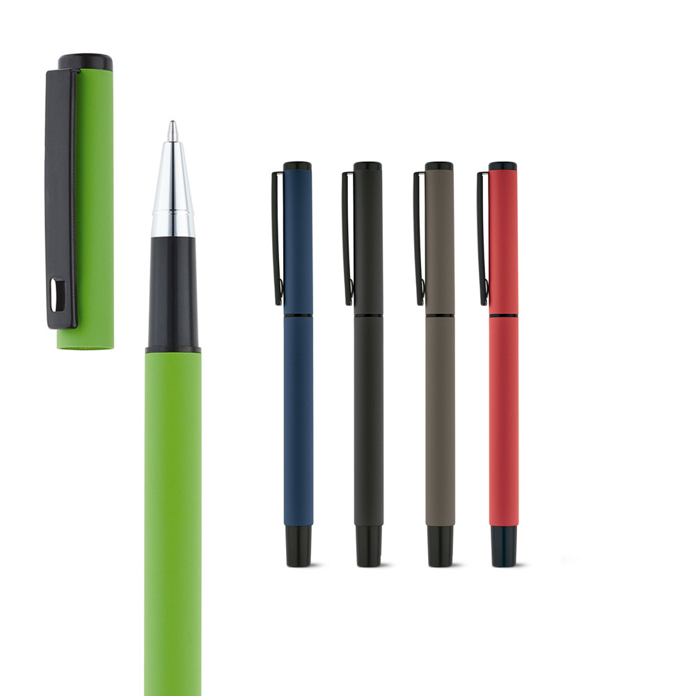 Gummieret rullekuglepen -