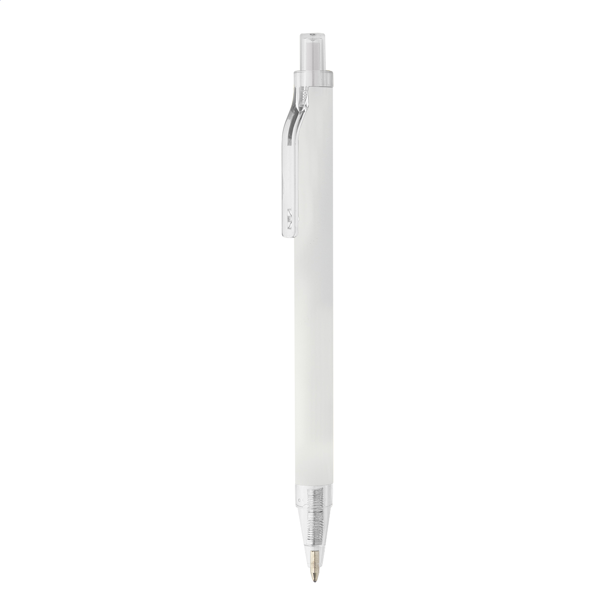 PeekThru kuglepen i genbrugt aluminium med gennemsigtige RPET-dele trykt med logo