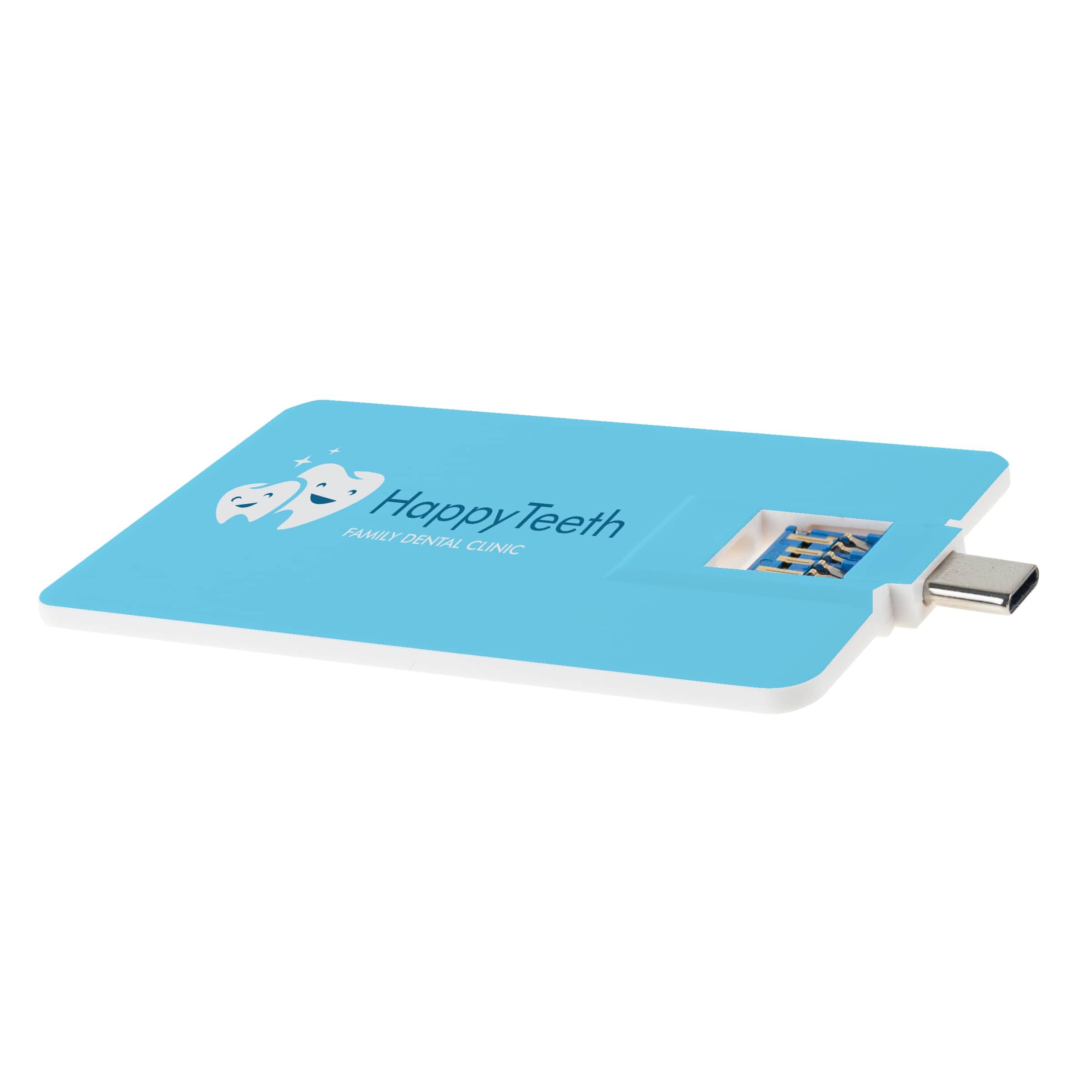 Kreditkort Dobbelt USB Kortnøgle - Esbjerg trykt med logo