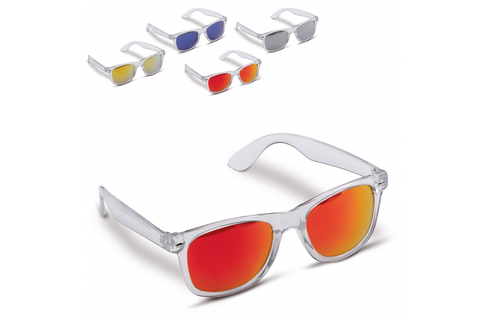Ikonsik unisex transparente ramme solbriller - Hvidovre