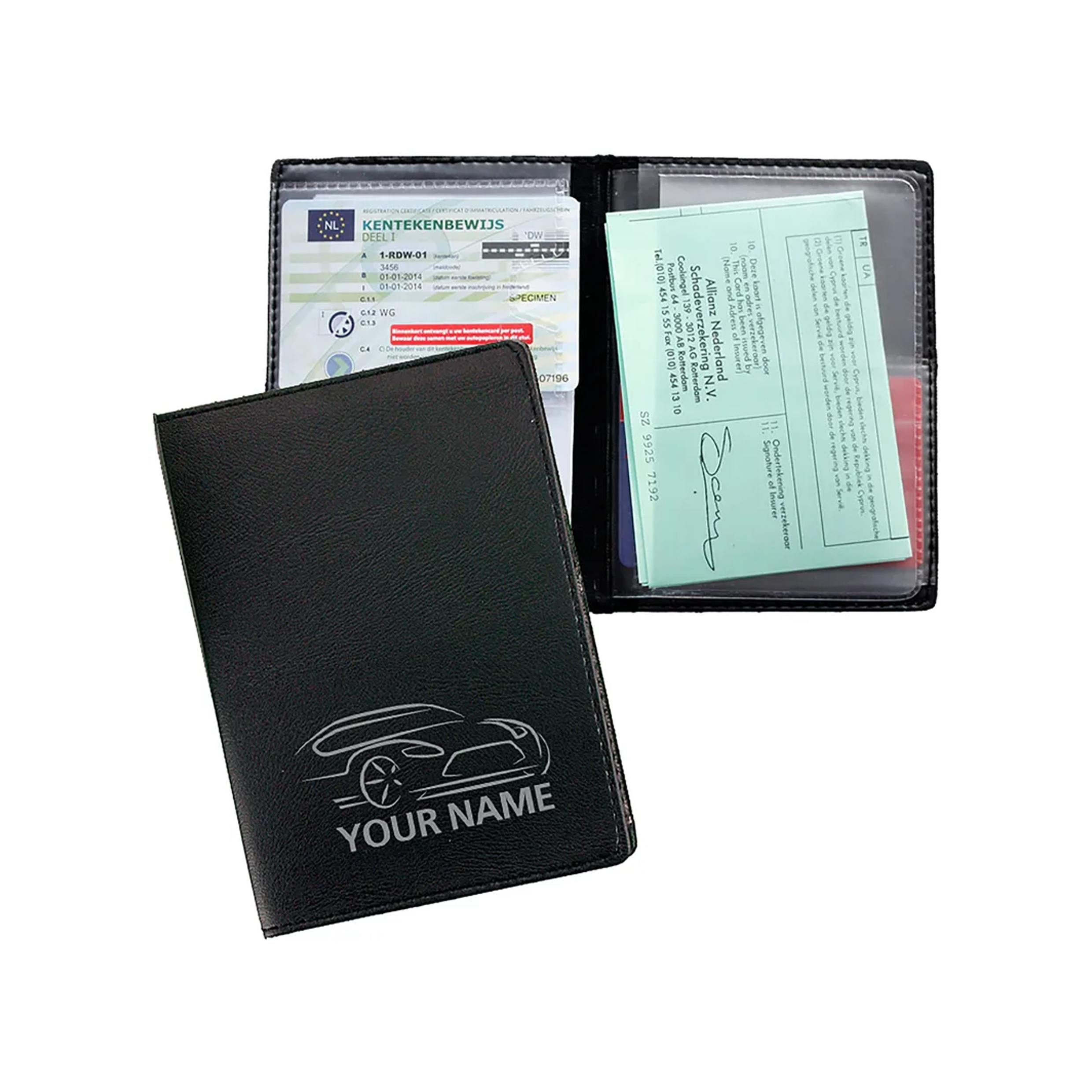 Lille Kørekortetui i Imiteret Læder - Thisted
