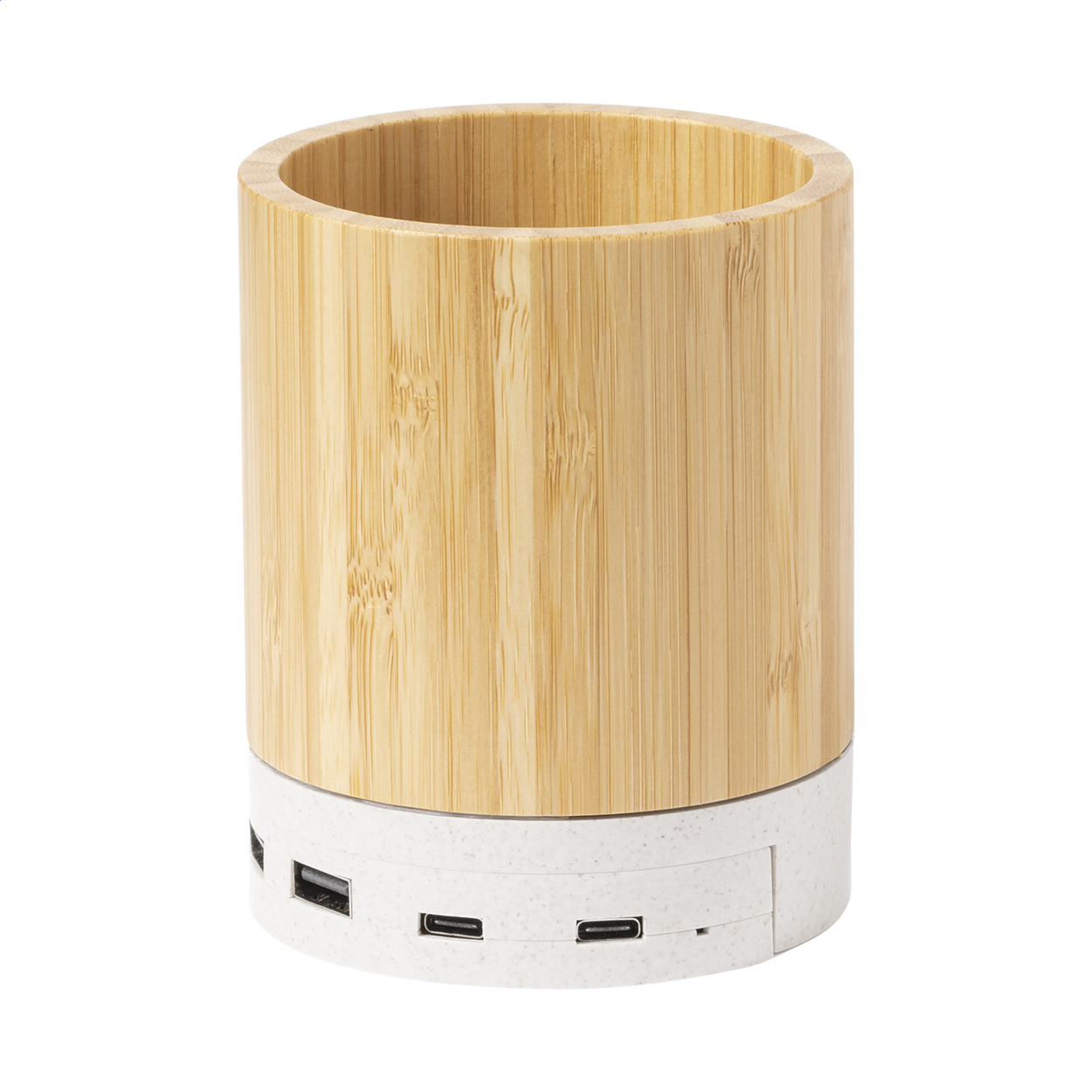 Sutaina multifunktionel penneholder med trådløs lader og USB-hub, logo