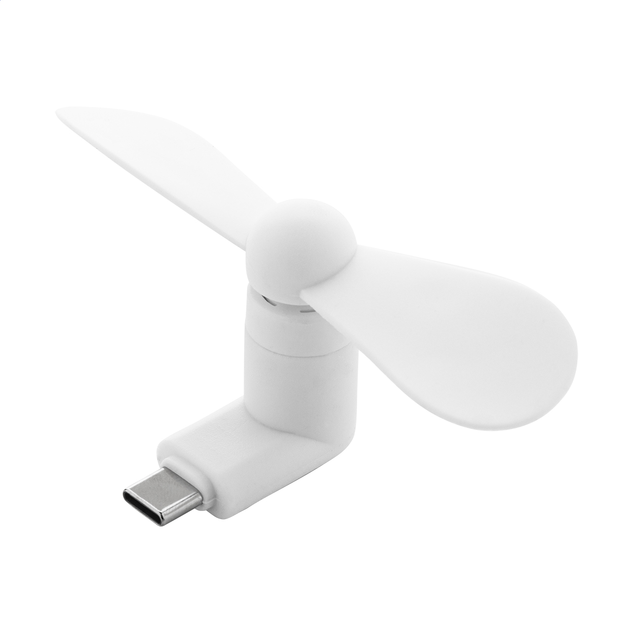 Blobile smartphoneventilator med USB-C-tilslutning og logo
