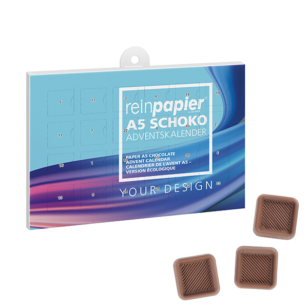 Papir A5-Chokolade Julekalender - Noah trykt med logo