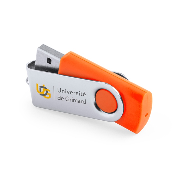 16GB Twist Mechanism USB-flashdrev med metalclip - Olga