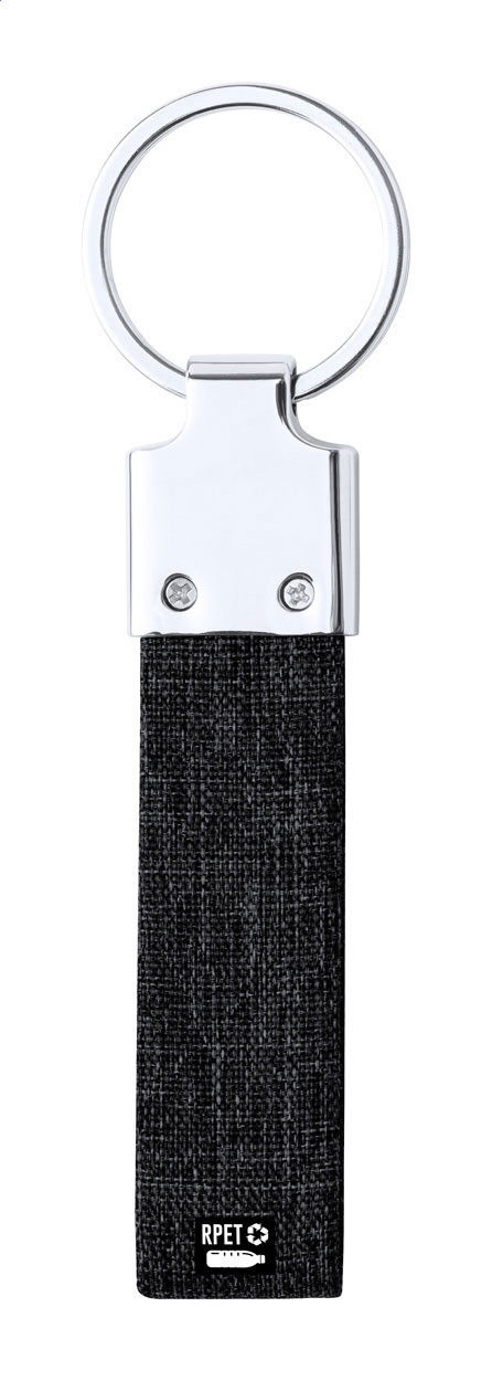 Nøglering med Metal og RPET Polyester Strop - Tondern trykt med logo