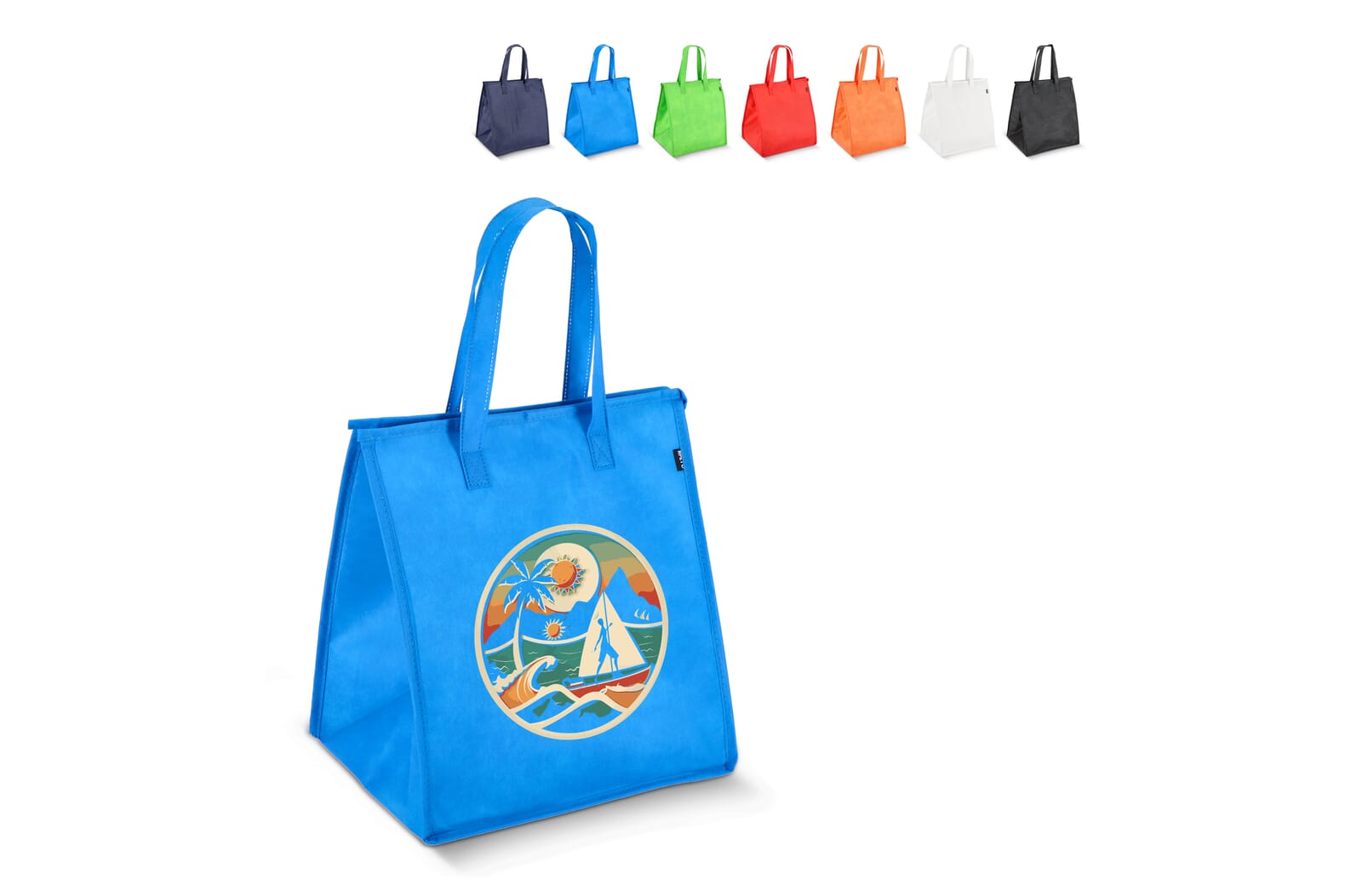 R-PET køletaske, non-woven, 33 x 25,5 x 37 cm, 75 g/m²