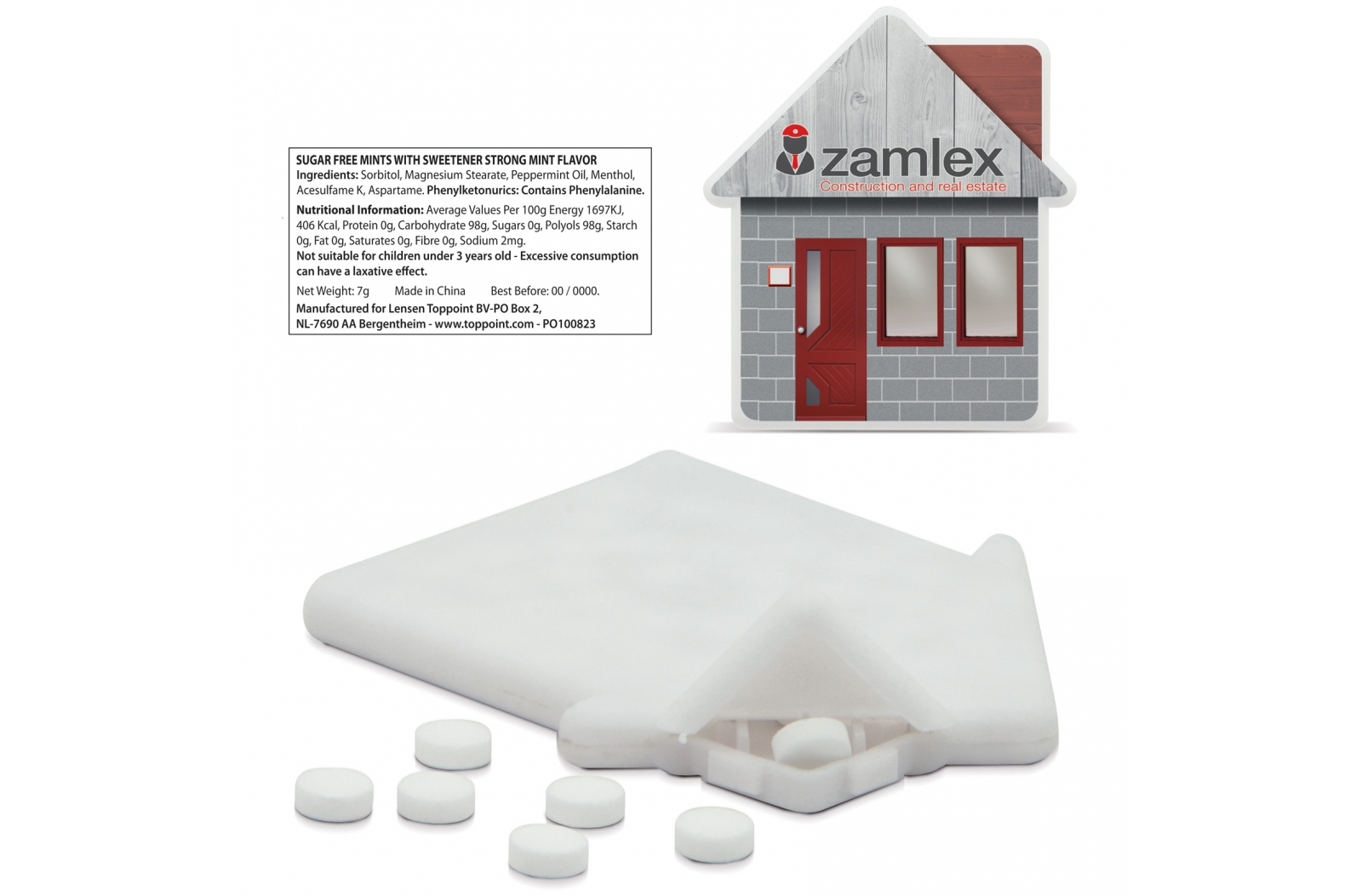 Pebermynte dåse i form af et hus - Ida