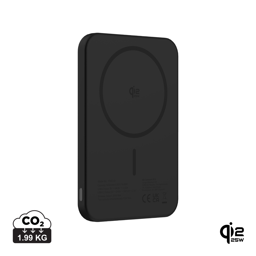 Magnetisk TurboPower 5000 Qi2.2 Powerbank - Adam trykt med logo