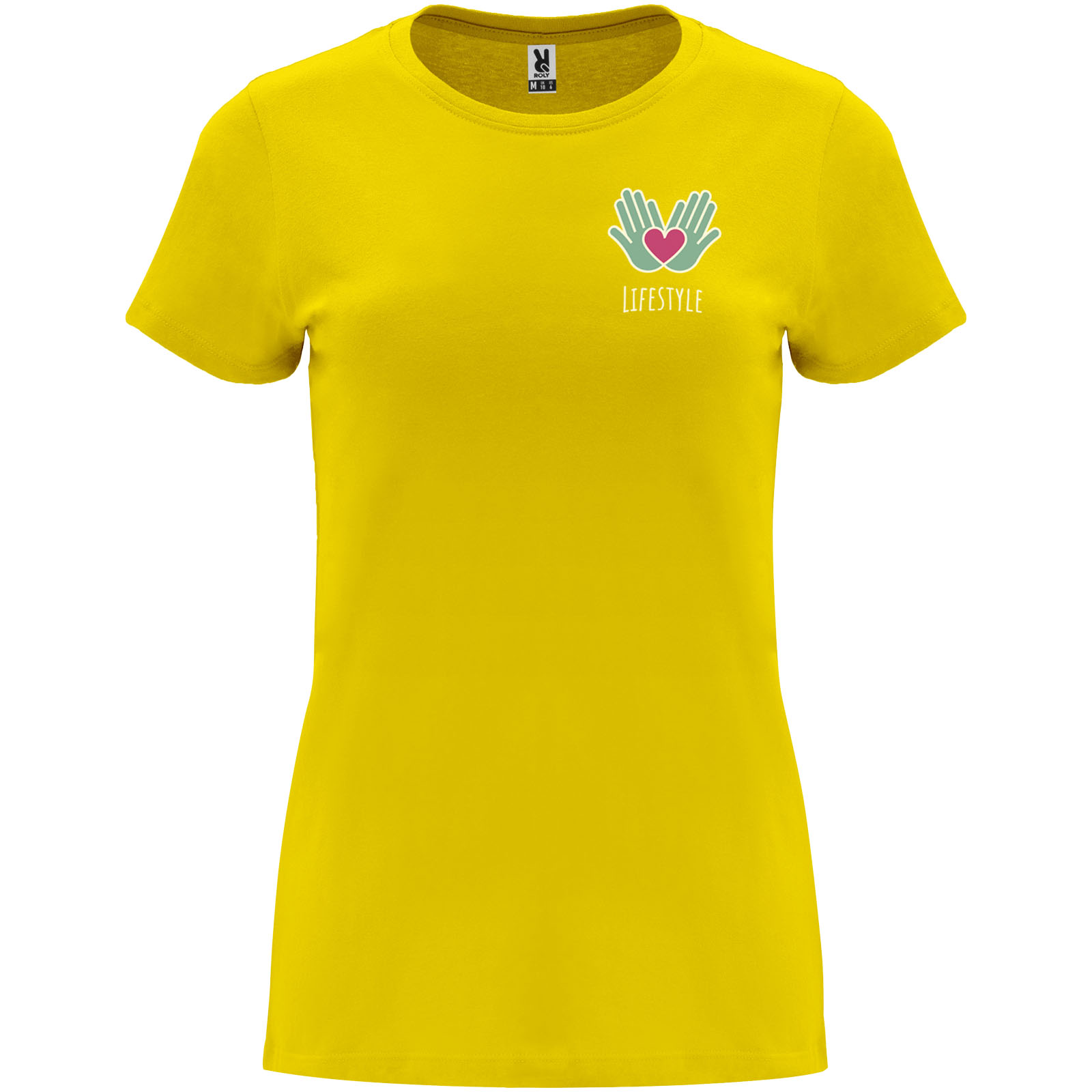 Capri kortærmet dame t-shirt - Wilma bedrukken met logo
