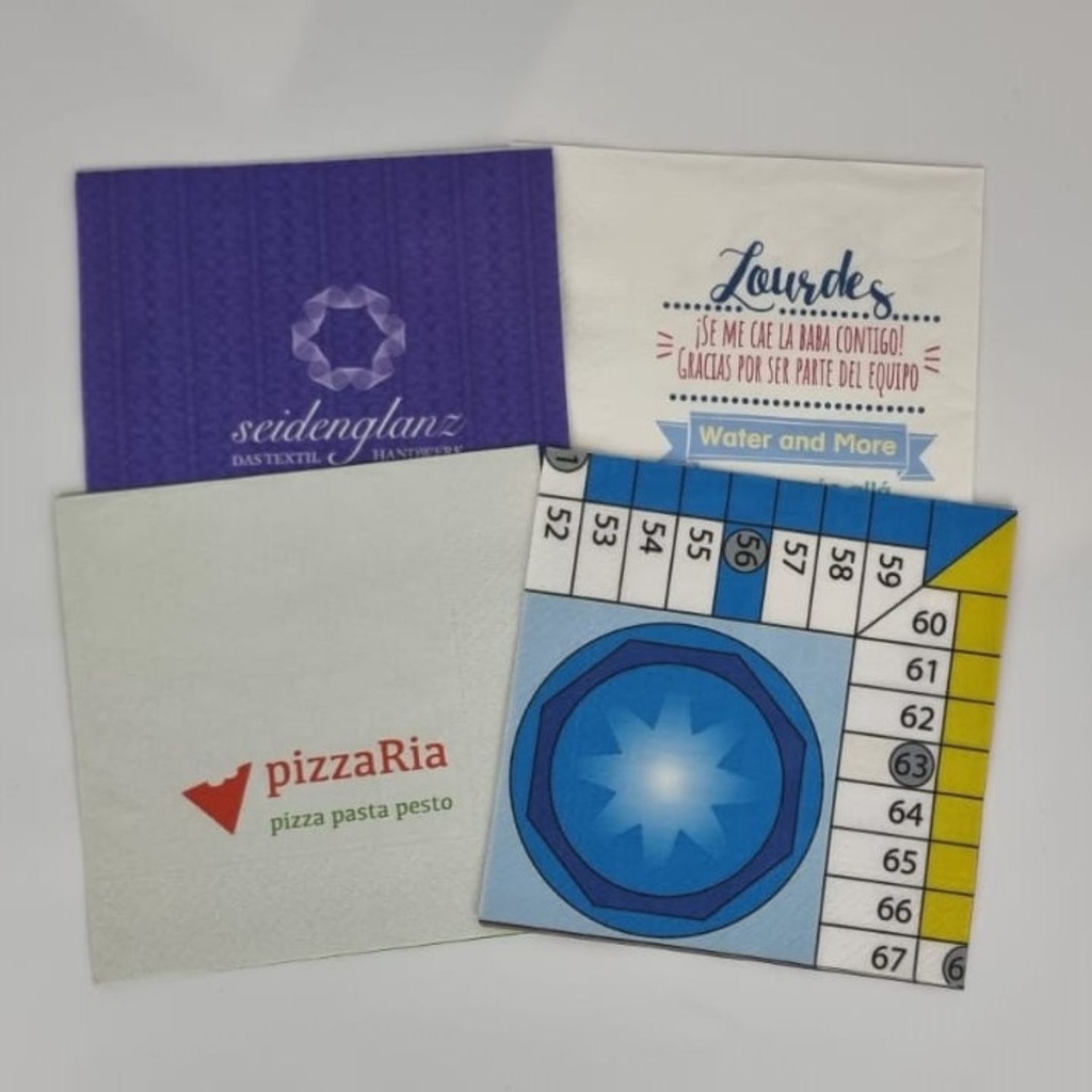 Skræddersyede servietter Elegance - Erika trykt med logo