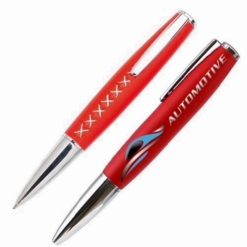 Læder- og metalkuglepen - Julia